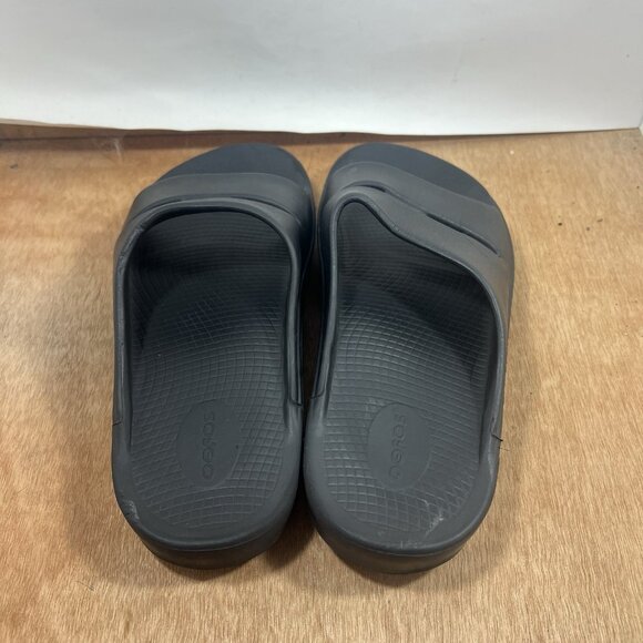 OOFOS OOriginal Recovery Slides Men Size 11 Black Sandals Slip On - Picture 4 of 7